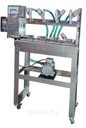 Полуавтомат розлива с весовыми платформами ПРЖ-5-4 (для сильно вязких и агрессивных веществ)